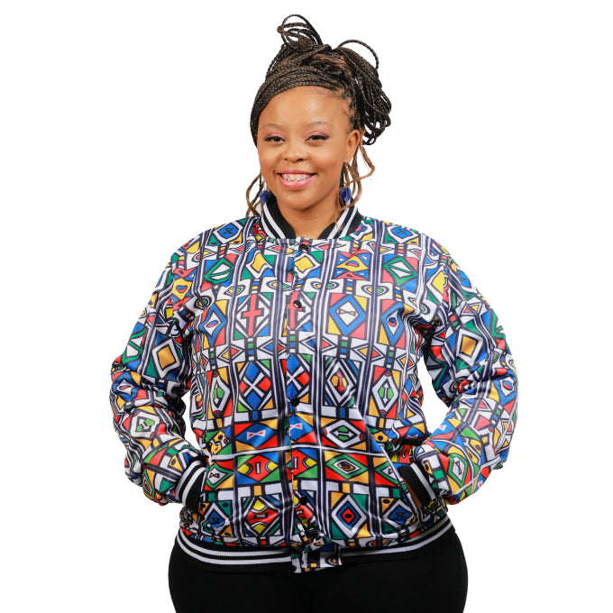 Nuwe Ndebele African Bomber Jacket deur Tribe Afrique