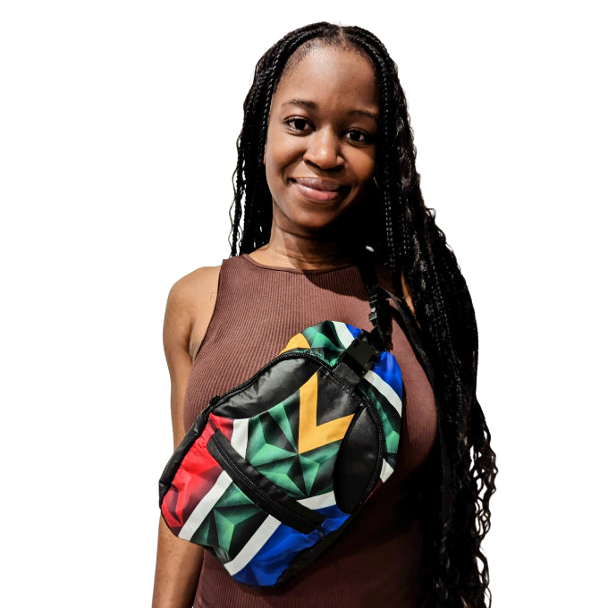 Proudly South Africa African Sling Bag by Tribe Afrique Tribe Afrique