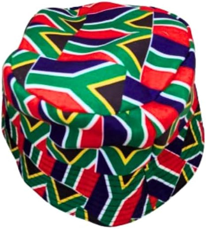 Adult size - South African Flag bucket Sun hat