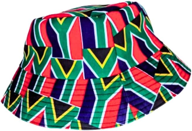 Adult size - South African Flag bucket Sun hat