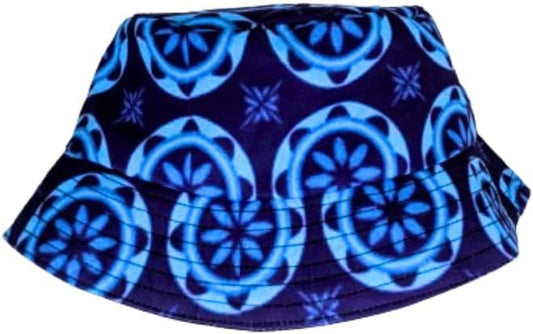 Adult size - Blue Shweshwe African Bucket hat by Tribe Afrique