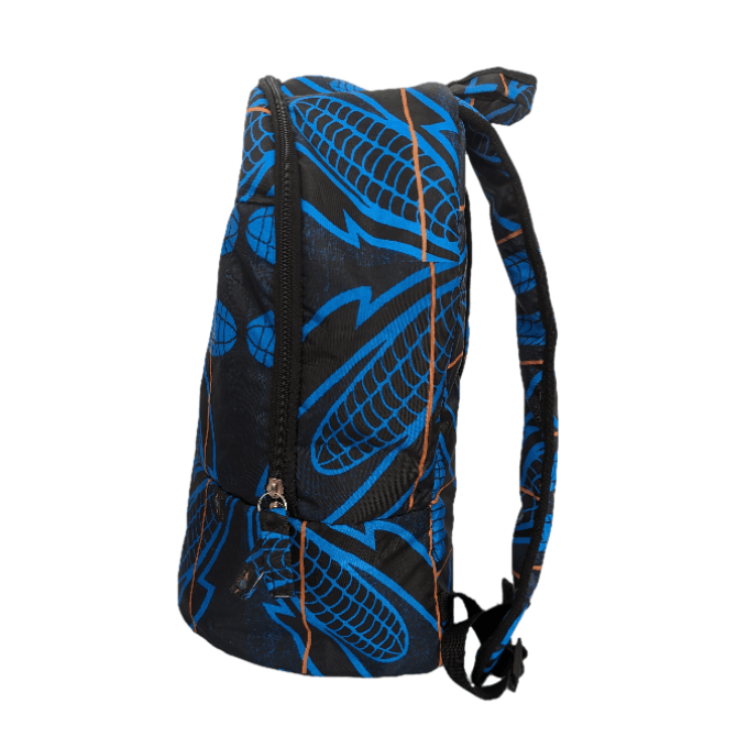 Blue Sotho African Laptop Backpack by Tribe Afrique Tribe Afrique