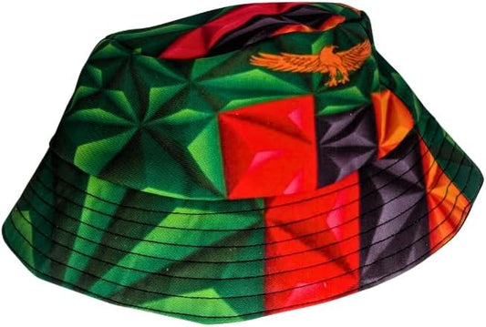 Adult size - Proudly Zambian flag Bucket hat by Tribe Afrique