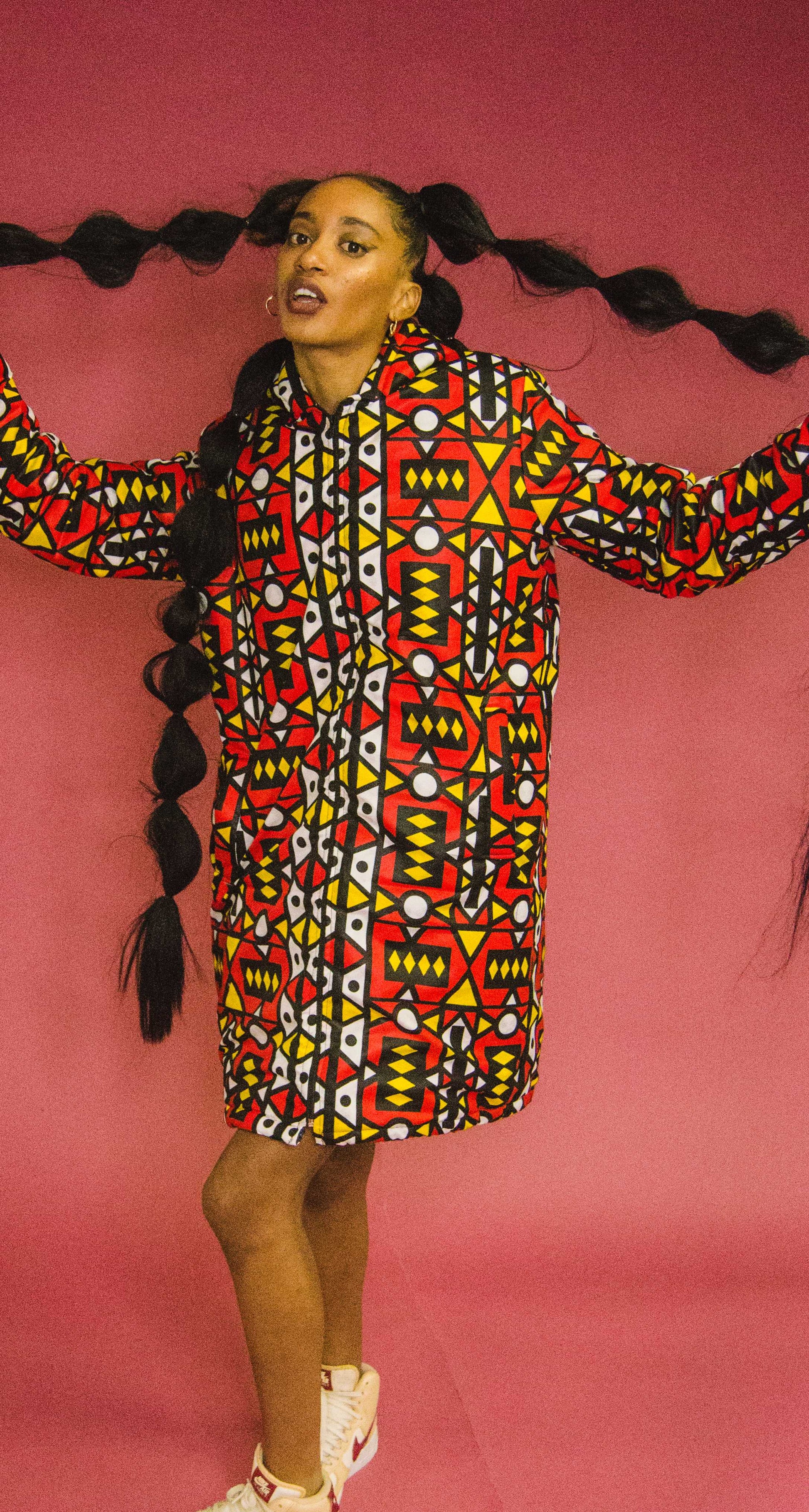 Ogyabaa Extra Long Jacket with Removable hood Tribe Afrique