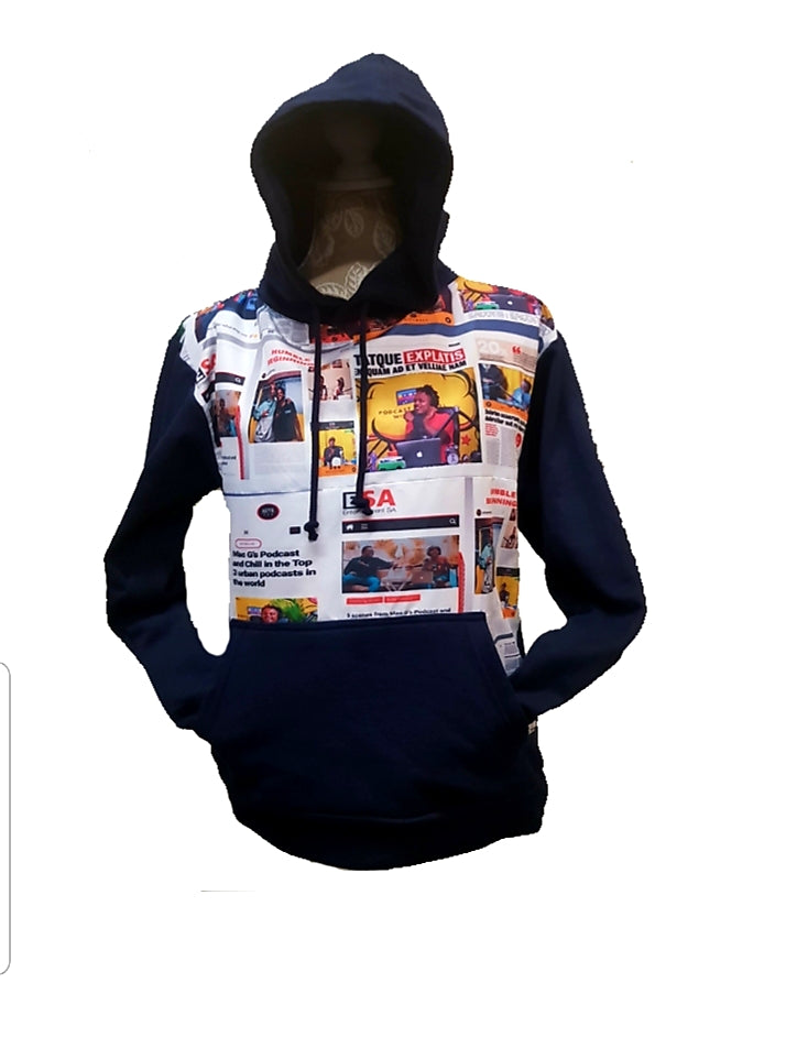 Podcast & Chill Newspaper Hoodie