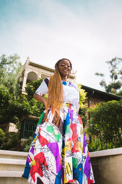 Mim High Waist Skirt by Tribe Afrique (With Pockets)