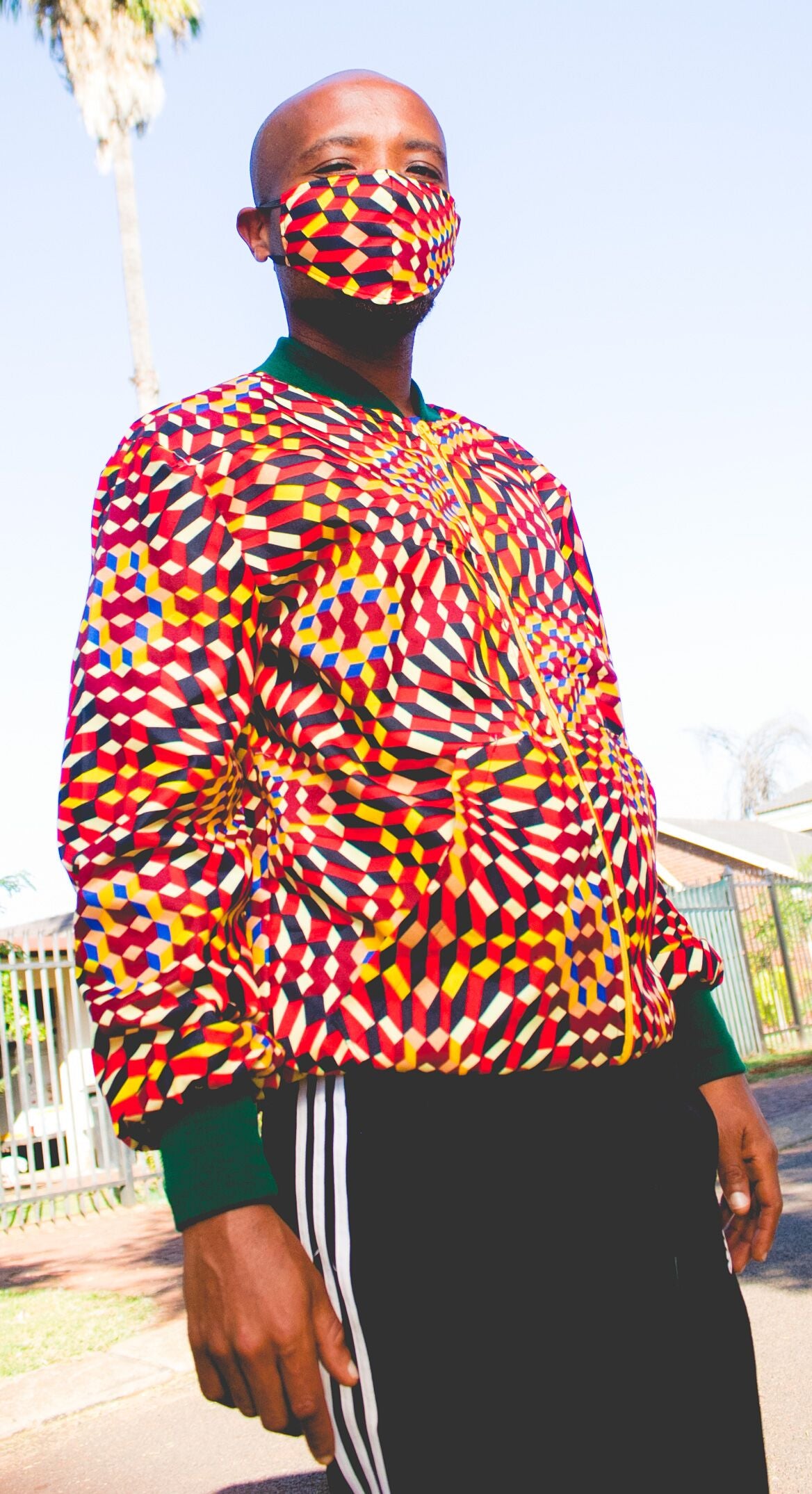 Lethu African Bomber Jackets with Mask Tribe Afrique