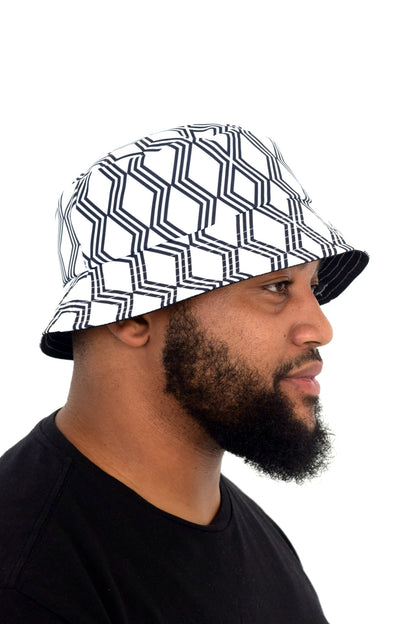 Black & White Bucket Hats by Tribe Afrique