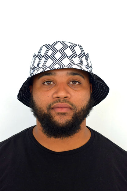 Black & White Bucket Hats by Tribe Afrique