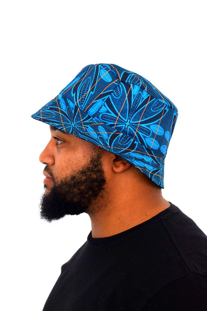 Blue Sotho Bucket Hats by Tribe Afrique