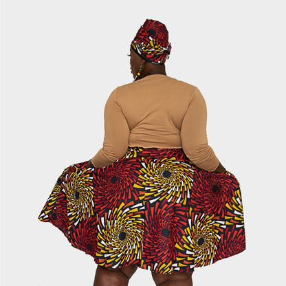 Ogya African Skirt with Matching Dook [HEADWRAP]