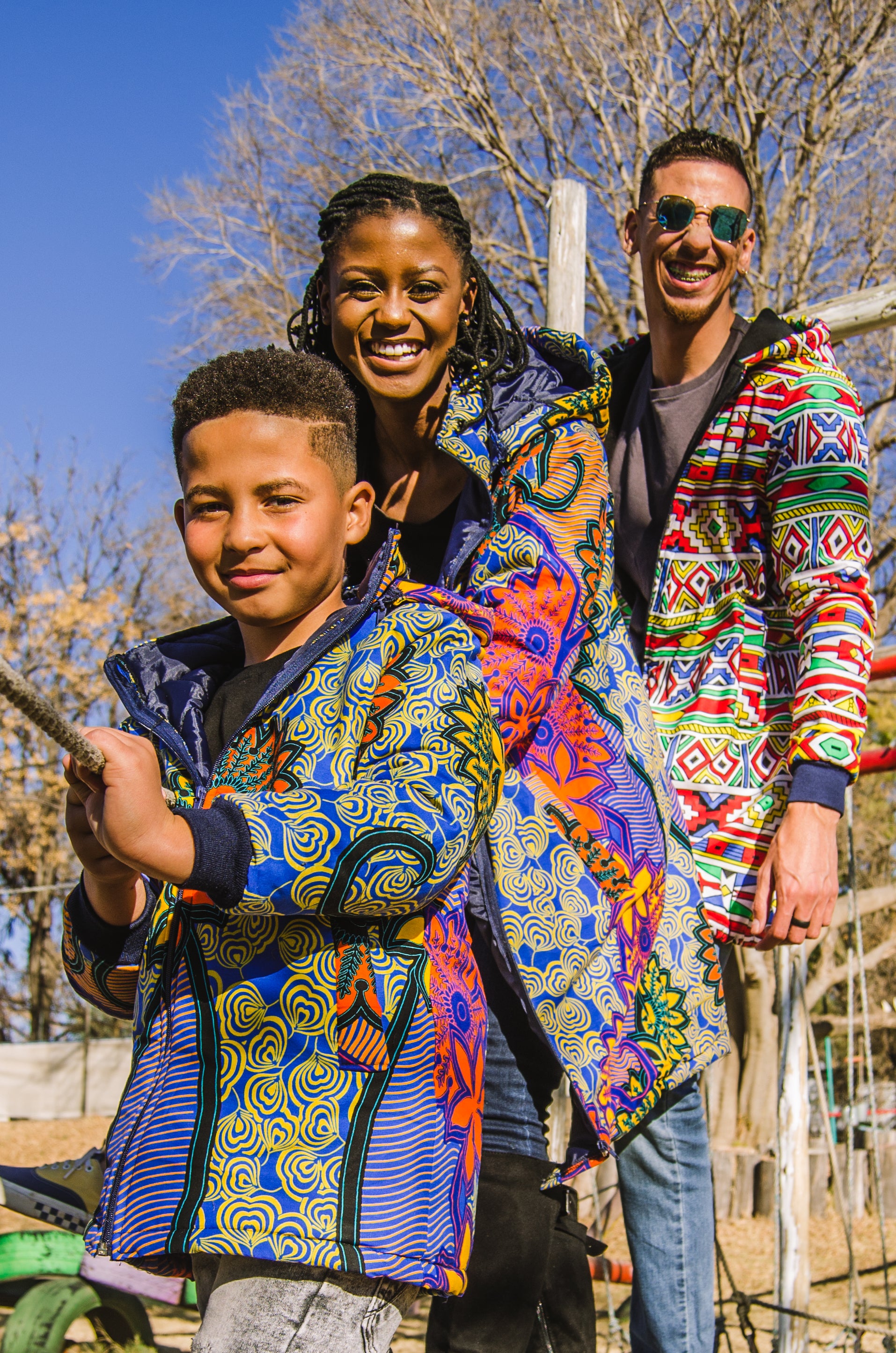 Silongo Kids African Jacket with removable hood Tribe Afrique