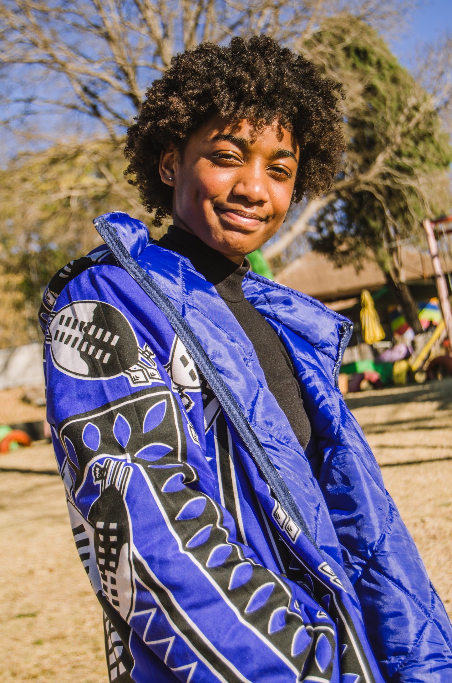 Kids Swati African Jacket with removable hood