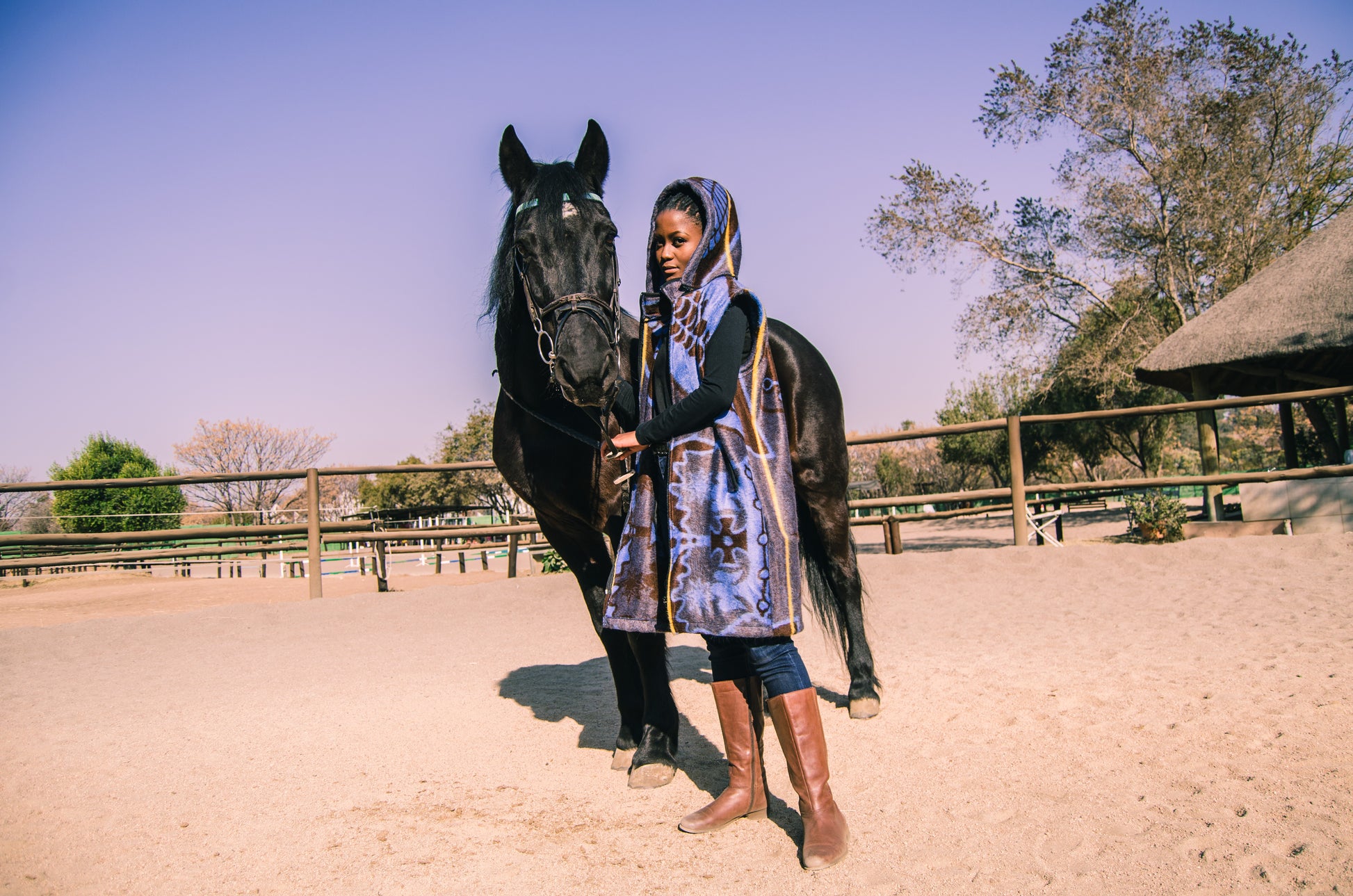 Limited Edition Basotho Extra Long Jacket with Removable hood and sleeves Tribe Afrique