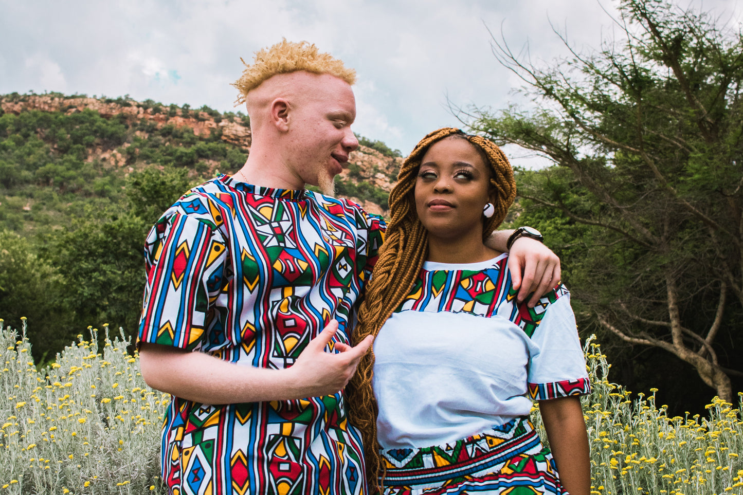 Full Ndebele Unisex African Long Shirt by Tribe Afrique Tribe Afrique