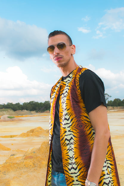 Menka Jika African Shirt by Tribe Afrique with Matching Mask