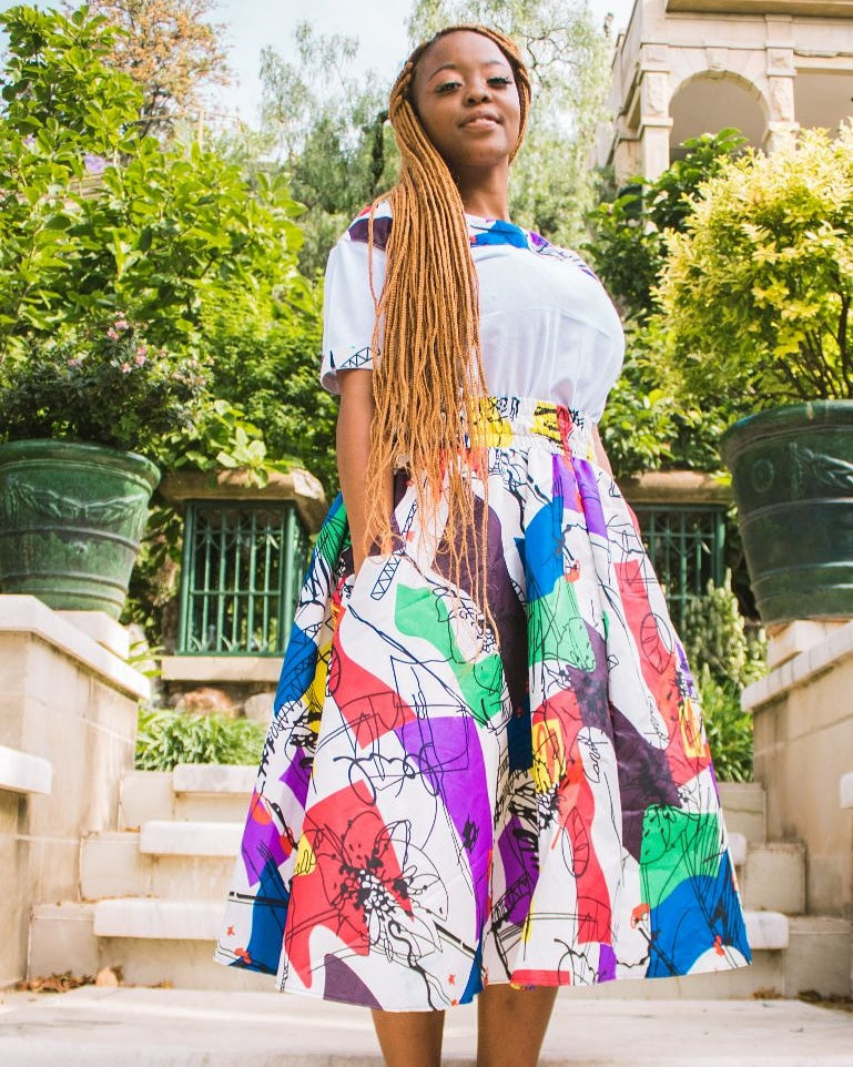 Mim High Waist Skirt by Tribe Afrique (With Pockets) Tribe Afrique