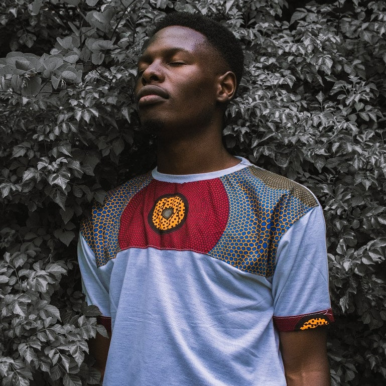 Lashibi African Jika Shirt by Tribe Afrique with Matching Mask Tribe Afrique