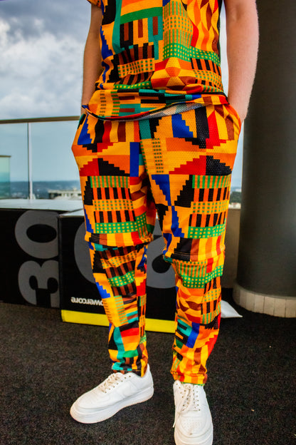 Kente Mesh Pants by Tribe Afrique - Detachable Tribe Afrique
