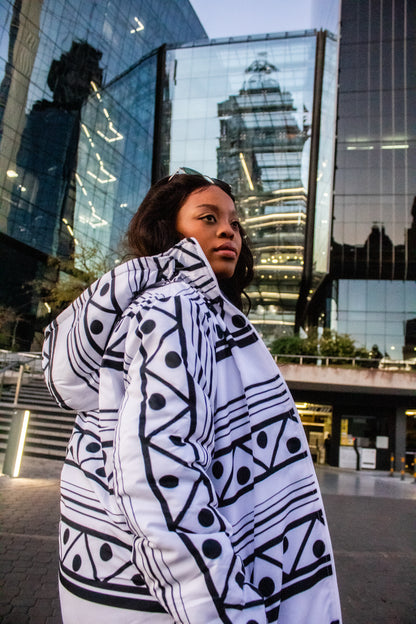 Origina Xhosa Pattern Jacket with Removable hood Tribe Afrique