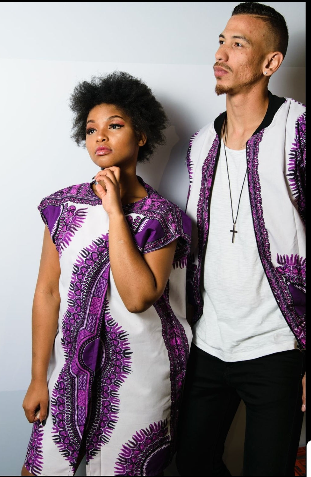 Purple Dashiki African Overcoat by Tribe Afrique.
