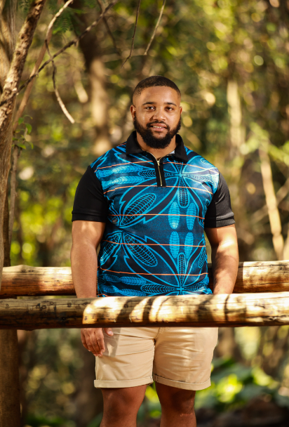 Blue Sotho Golf Shirt Tribe Afrique
