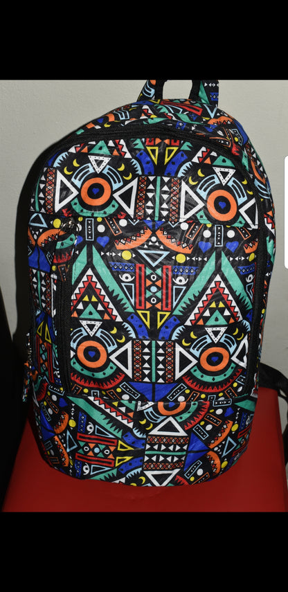 Blue Kai Laptop Backpacks (With Mask) by Tribe Afrique Tribe Afrique