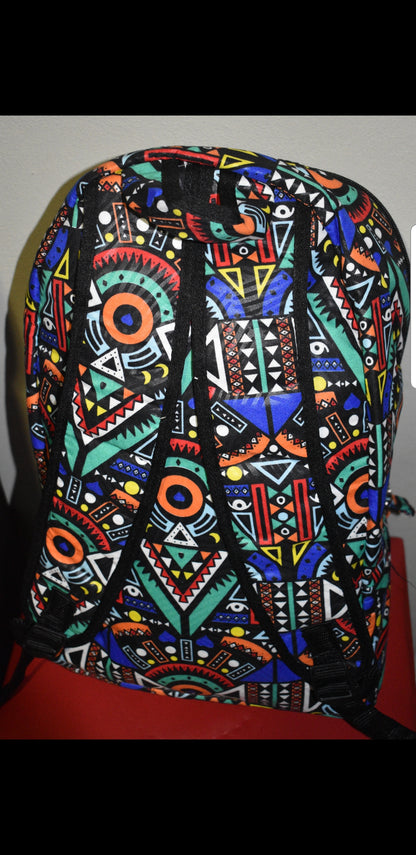 Blue Kai Laptop Backpacks (With Mask) by Tribe Afrique Tribe Afrique