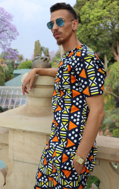 Nkonta Unisex African Long Shirt by Tribe Afrique Tribe Afrique