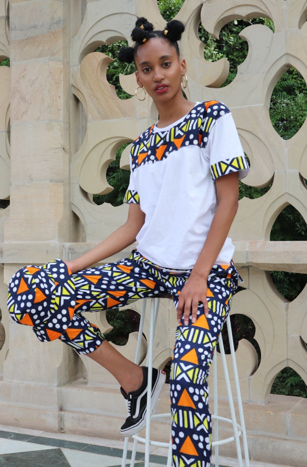 Nkonta Shirt by Tribe Afrique with Matching Mask Tribe Afrique