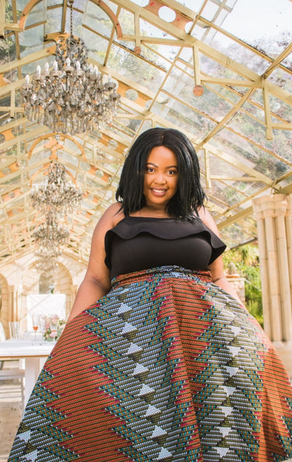 Lindo High Waist Skirt by Tribe Afrique (With Pockets)