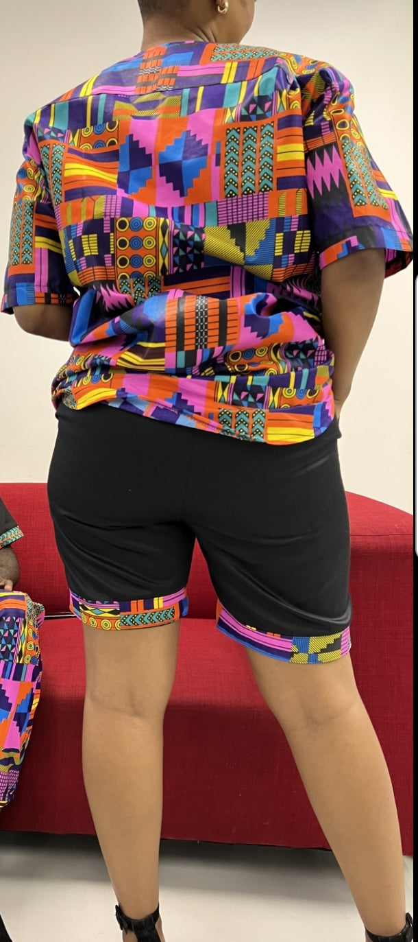 Amrado African Black Shorts by Tribe Afrique Tribe Afrique