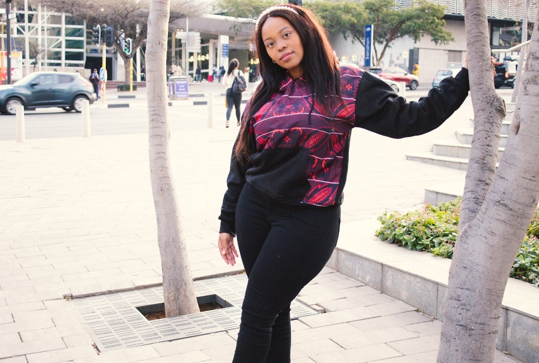 Red Sotho African Hoodie by Tribe Afrique Tribe Afrique