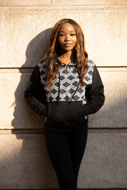 Xhosa Black and White Hoodie Tribe Afrique