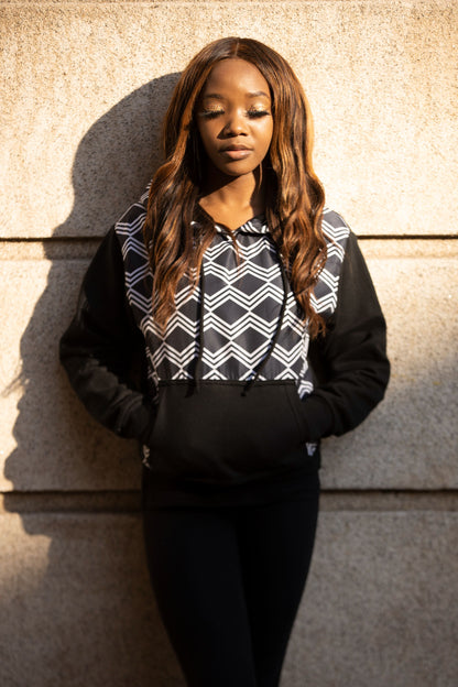 Xhosa Black and White Hoodie Tribe Afrique