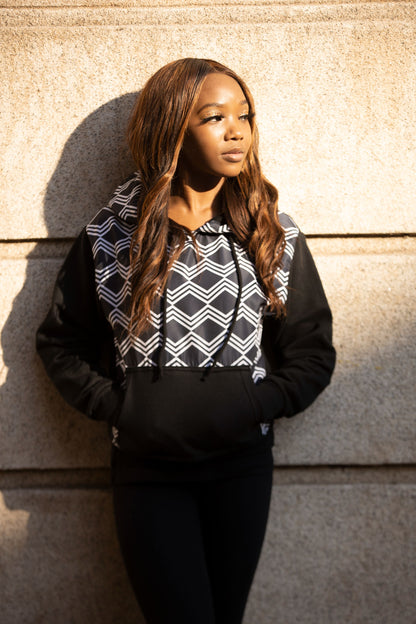 Xhosa Black and White Hoodie Tribe Afrique