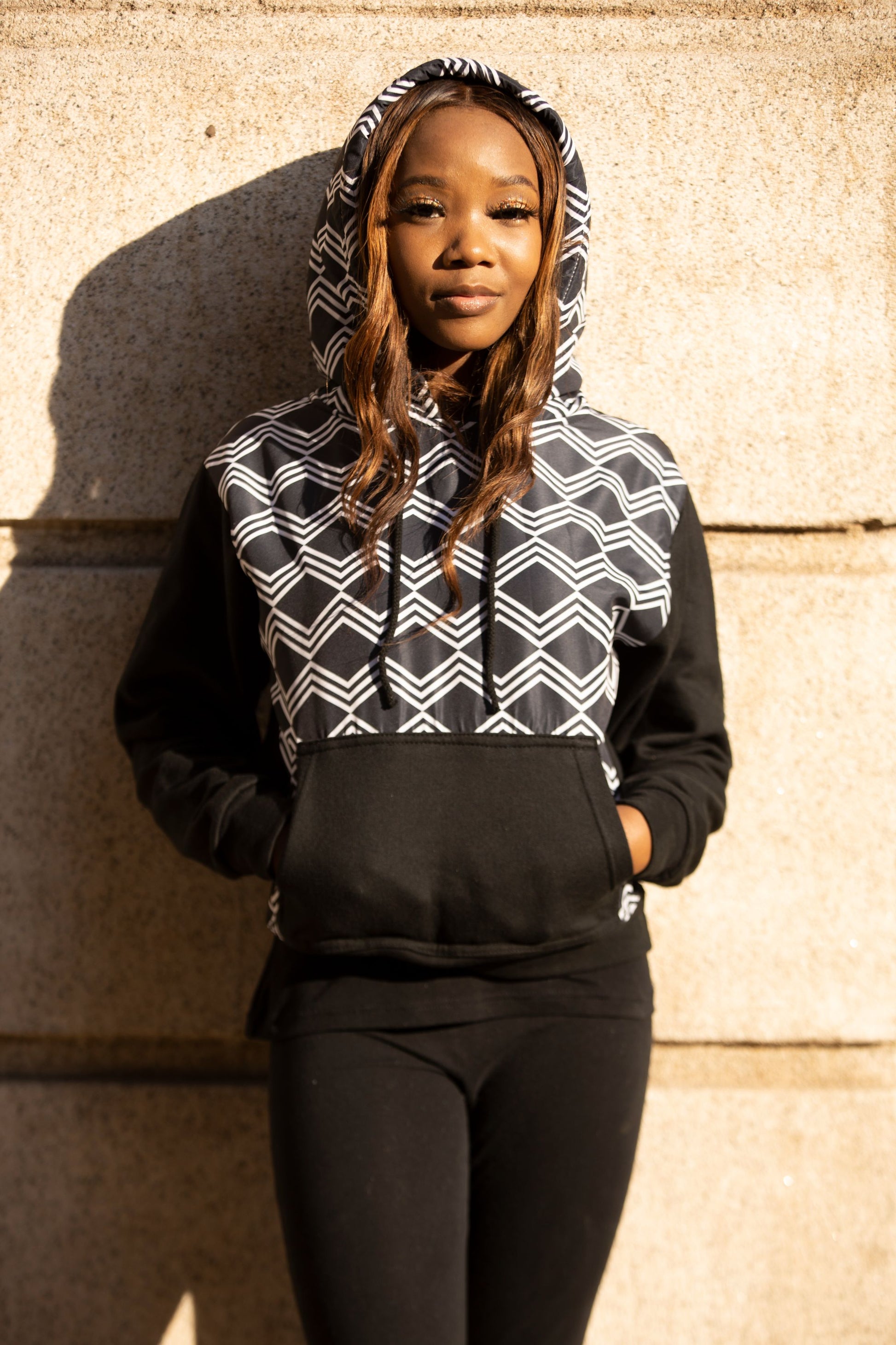 Xhosa Black and White Hoodie Tribe Afrique