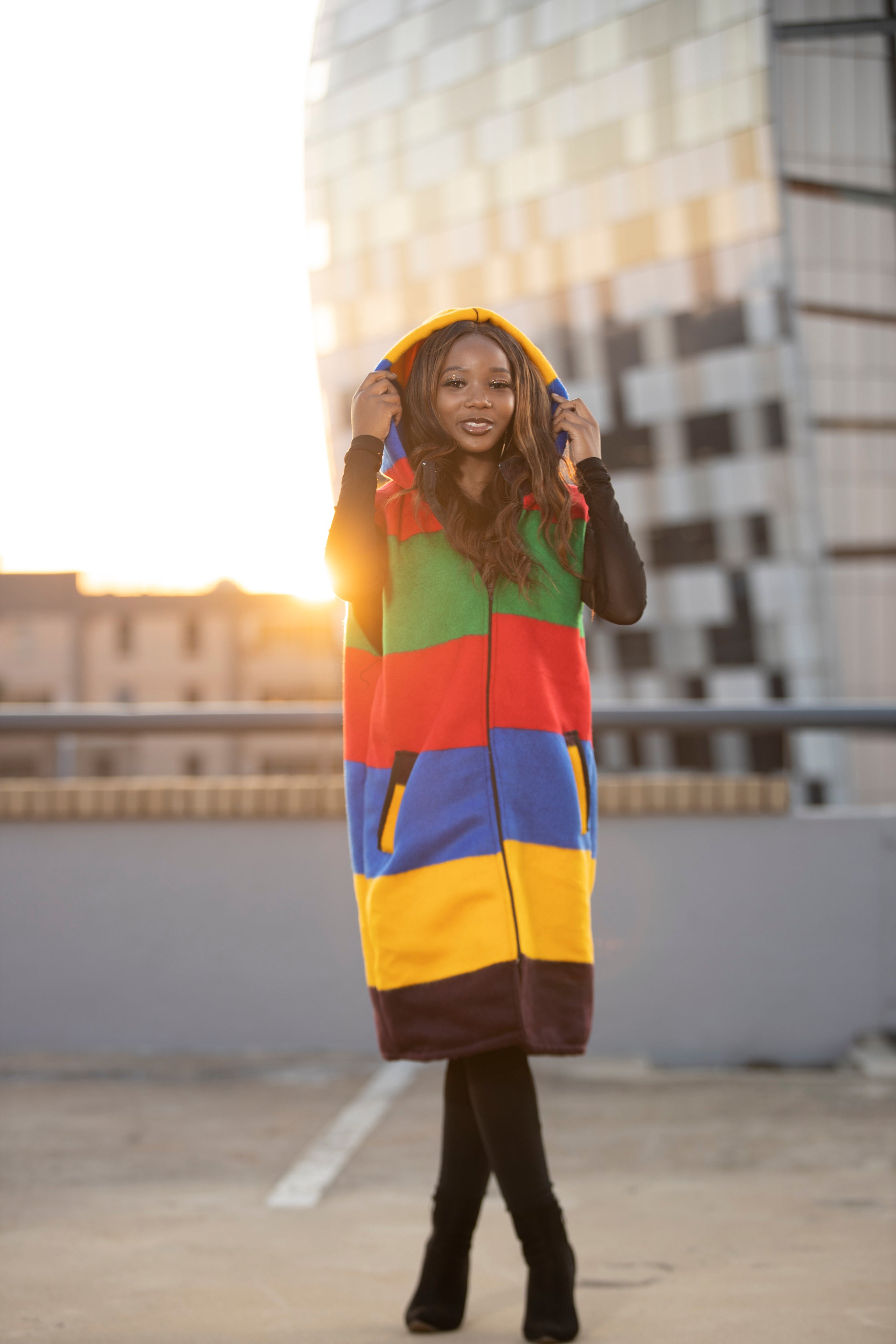 Fashion nova hot sale rainbow coat