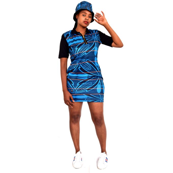 Blue Sotho Golfer Dress Tribe Afrique