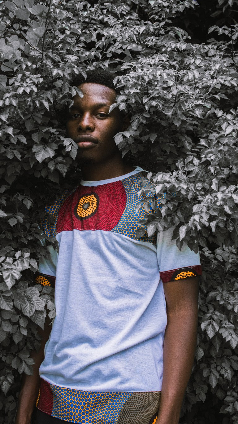 Lashibi African Jika Shirt by Tribe Afrique with Matching Mask Tribe Afrique