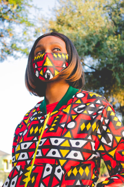 Adult- Ogyabaa African Bomber Jackets with Mask