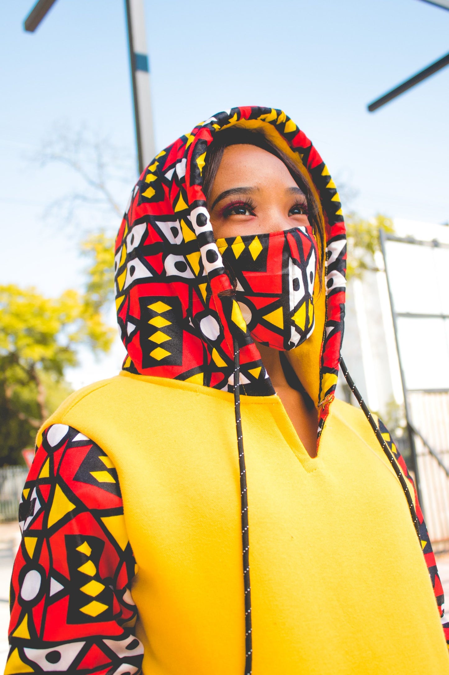 Ogyabaa African Hoodie with 3-Ply Mask