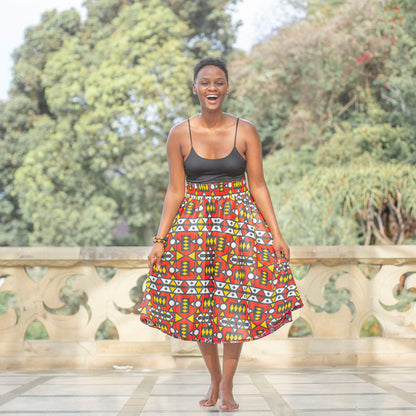 Ogyabaa High Waist Skirt by Tribe Afrique (With Pockets) Tribe Afrique