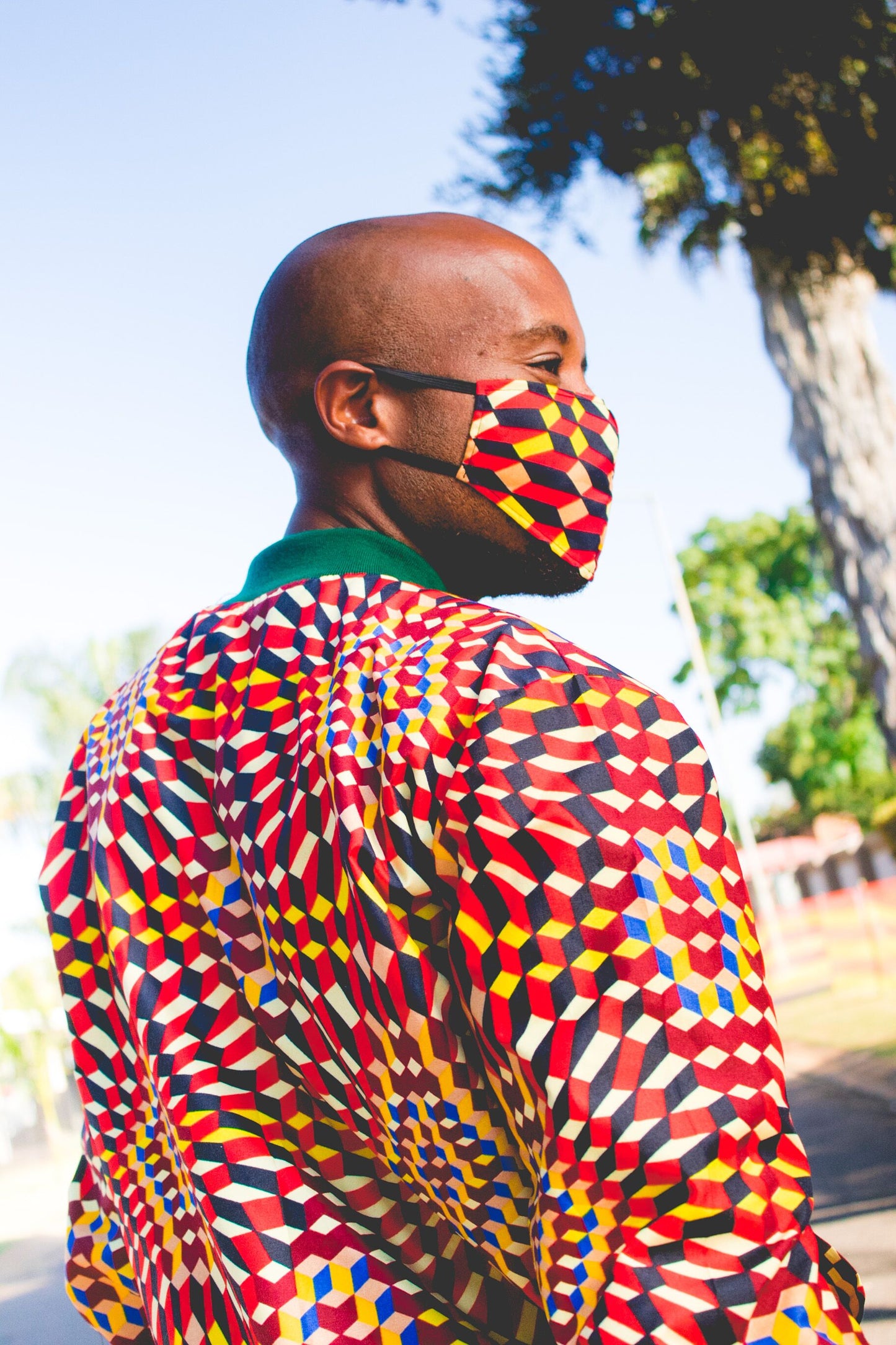 Lethu African Bomber Jackets with Mask Tribe Afrique